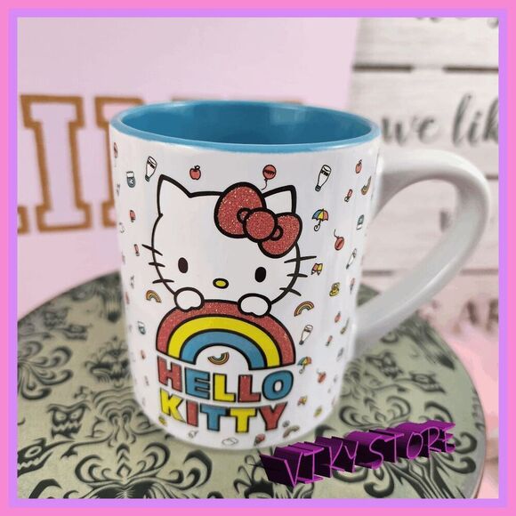 💕 NWT Hello Kitty Multicolor 14 oz Coffee Mug Adorable Cup #7206 💕 - Picture 5 of 5